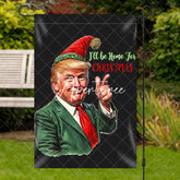 Aperturee - Aperturee Funny Santa Trump Be Home For Christmas Garden Flag